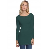T-shirt long col bateau doublé devant DORIS