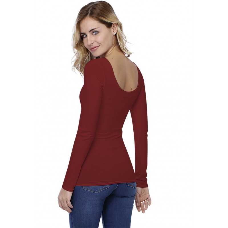 T-shirt Manches Longues Col Danseuse Roxane - Rendez-Vous Paris T-shirt Manches Longues Col Danseuse Roxane - Rendez-Vous Paris