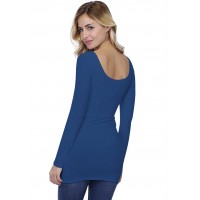 T-shirt long col danseuse manches longues en modal ROXANE10