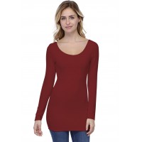 T-shirt long col danseuse manches longues en modal ROXANE10