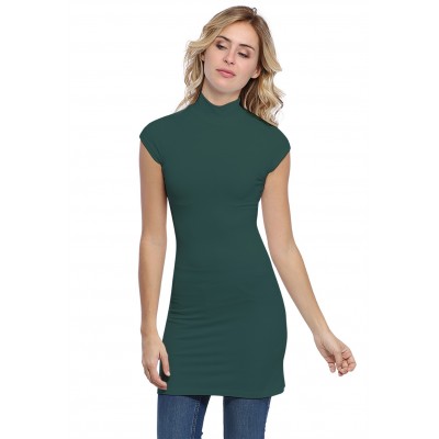 Tunique col montant et petites manches capes en modal PENNY12