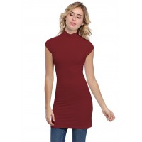 Tunique col montant et petites manches capes en modal PENNY12