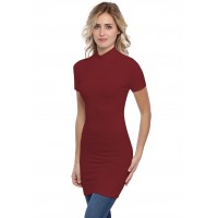Tunique col montant manches courtes en modal PENNY13