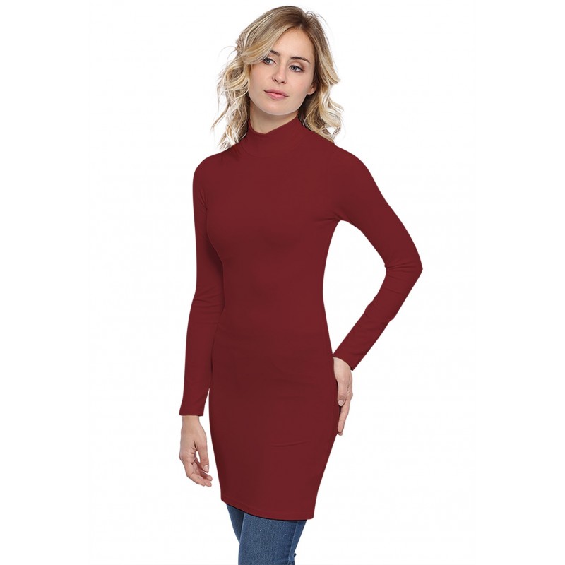 Tunique col montant manches longues en modal PENNY15 Tunique col montant manches longues en modal PENNY15