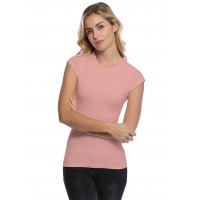 T-shirt col ras du cou manches cape femme – Katia | Rendez-Vous Paris