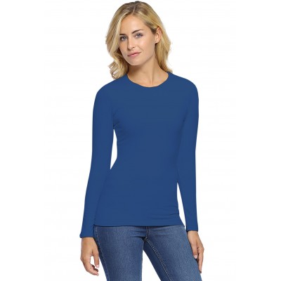 T-shirt col rond manches longues en modal KATIA05