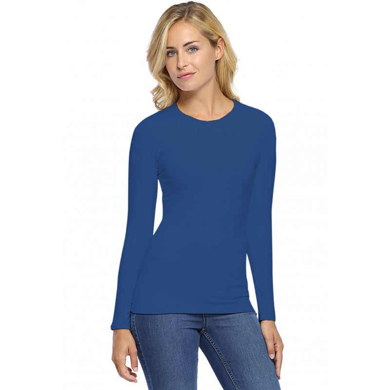 T-shirt col rond manches longues en modal KATIA05 T-shirt col rond manches longues en modal KATIA05