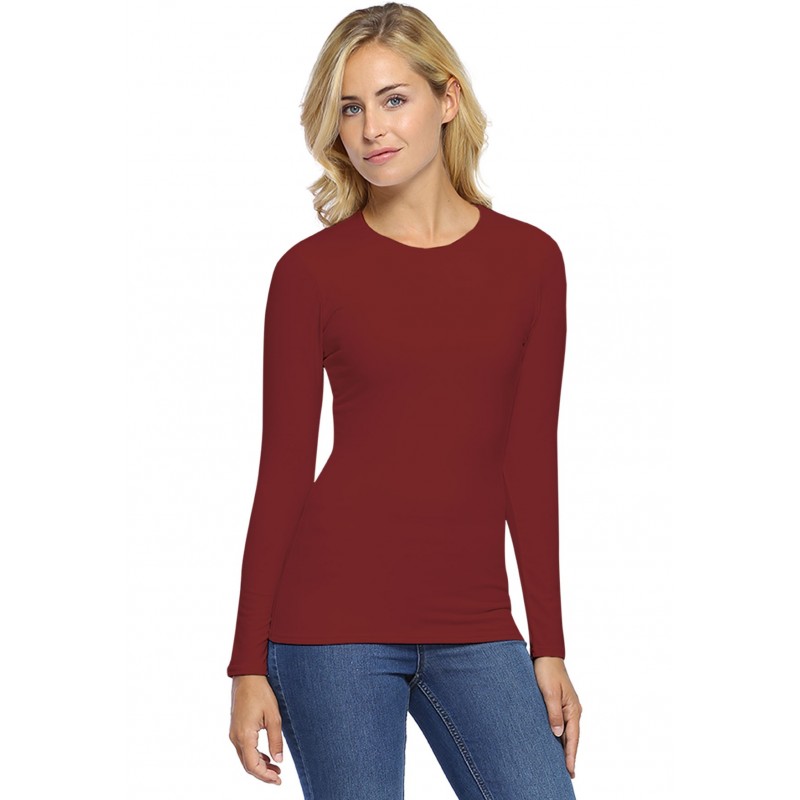 T-shirt col rond manches longues en modal KATIA05 T-shirt col rond manches longues en modal KATIA05