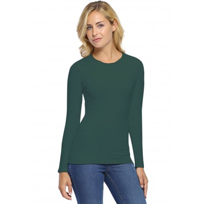 T-shirt col rond manches longues en modal KATIA05