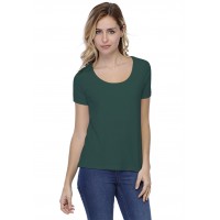 T-shirt coupe droite col rond doublé devant manches courtes BIKI03