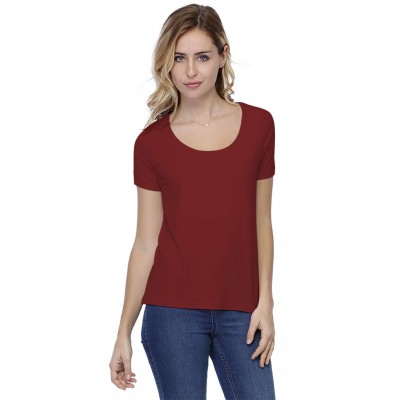 T-shirt coupe droite col rond doublé devant manches courtes BIKI03