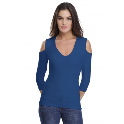 T-shirt V épaules dénudées en modal ALBA04