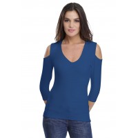 T-shirt V épaules dénudées en modal ALBA04