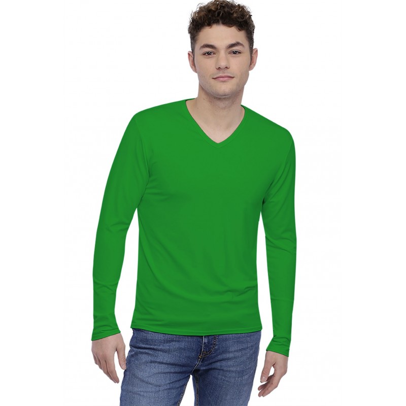 Tee-shirt col V finition colletage manches longues en modal SAMUEL Tee-shirt col V finition colletage manches longues en modal SAMUEL