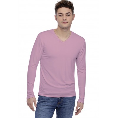 Tee-shirt col V finition colletage manches longues en modal SAMUEL