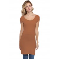 Tunique col danseuse manches courtes capes en modal ROXANE12