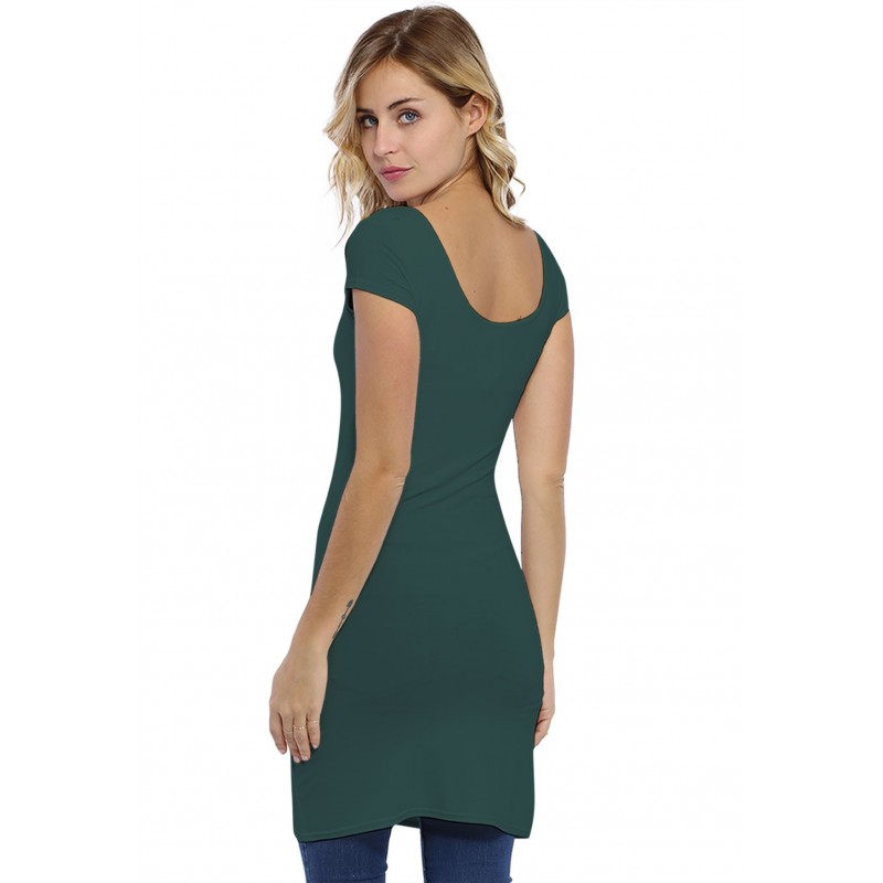 Tunique col danseuse manches courtes capes en modal ROXANE12 Tunique col danseuse manches courtes capes en modal ROXANE12