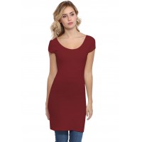 Tunique col danseuse manches courtes capes en modal ROXANE12