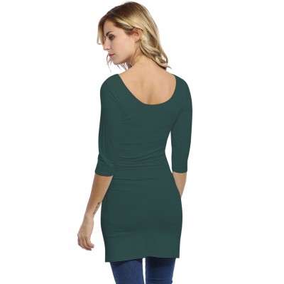Tunique col danseuse manches 3-4 en modal ROXANE14
