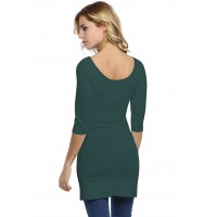 Tunique col danseuse manches 3-4 en modal ROXANE14