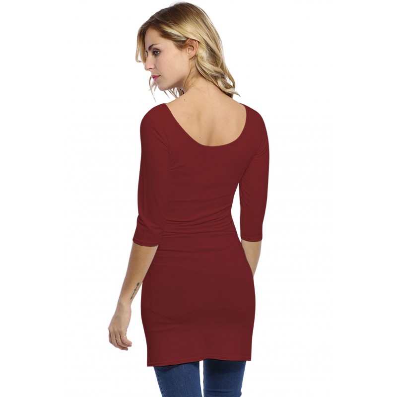 Tunique col danseuse manches 3-4 en modal ROXANE14 Tunique col danseuse manches 3-4 en modal ROXANE14