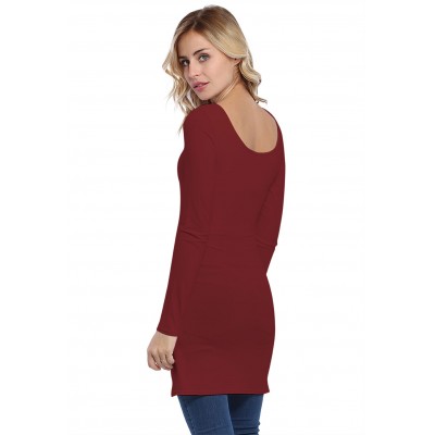 Tunique col danseuse manches longues en modal ROXANE15