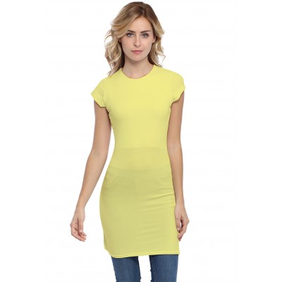 Tunique ras de cou doublée devant manches courtes en modal KATIA12