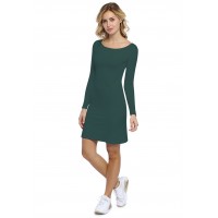 Robe col bateau manches longues en modal GUIMAUVE05
