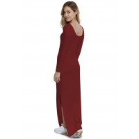 Robe longue col rond manches longues en modal ECLIPSE