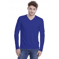 Tee-shirt col V finition colletage manches longues en modal SAMUEL