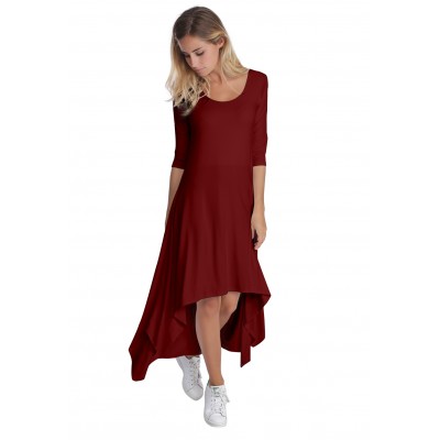 Robe déstructurée manches 3-4 en modal ANEMONE