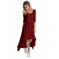 Robe déstructurée manches 3-4 en modal ANEMONE