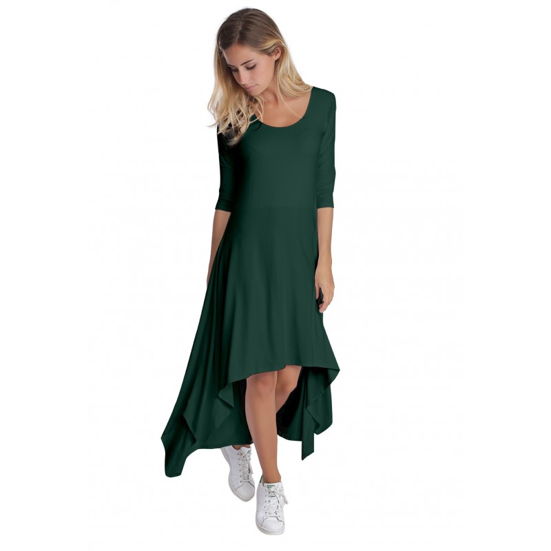 Robe déstructurée manches 3-4 en modal ANEMONE Robe déstructurée manches 3-4 en modal ANEMONE