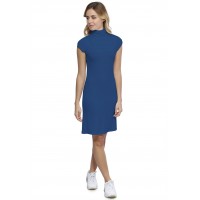 Robe col roulé manches courtes capes en modal CINDY17