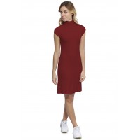 Robe col roulé manches courtes capes en modal CINDY17