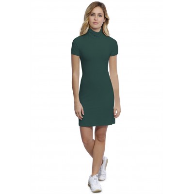 Robe col roulé manches courtes en modal CINDY18