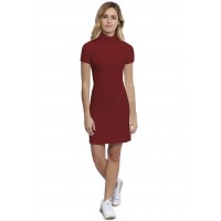 Robe col roulé manches courtes en modal CINDY18