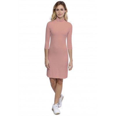 Robe col roulé manches 3-4 en modal CINDY19