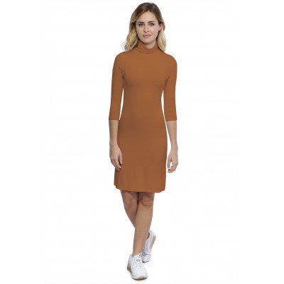 Robe col roulé manches 3-4 en modal CINDY19