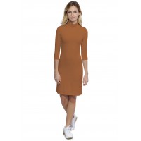 Robe col roulé manches 3-4 en modal CINDY19