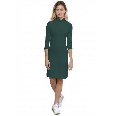 Robe col roulé manches 3-4 en modal CINDY19