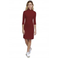 Robe col roulé manches 3-4 en modal CINDY19