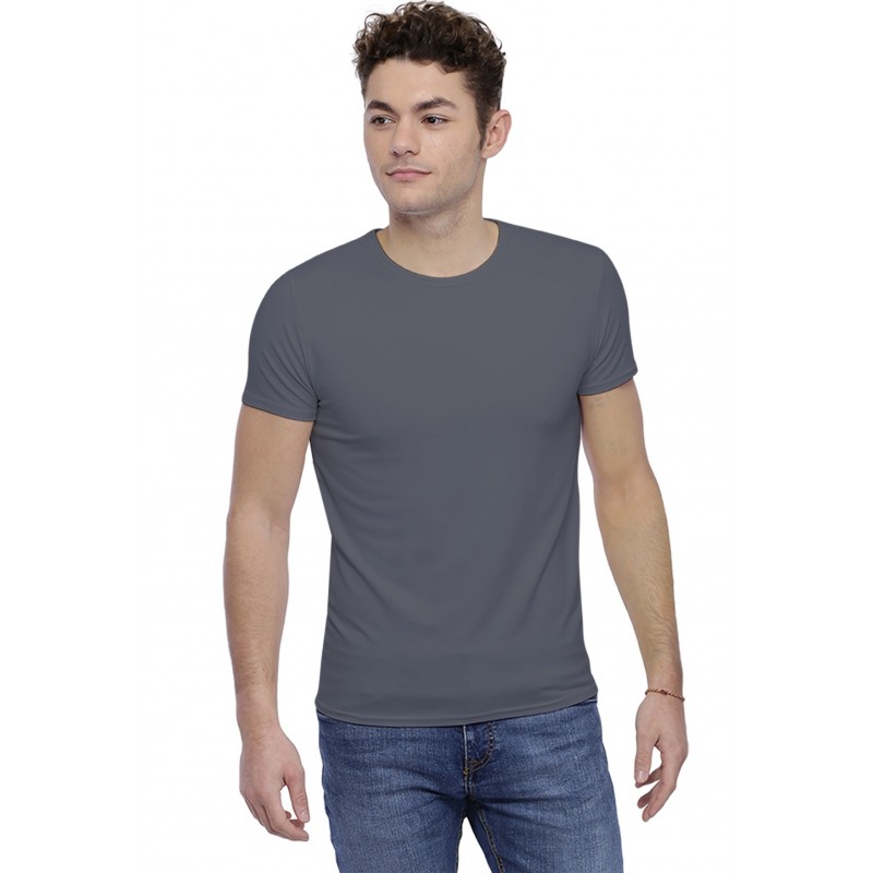 T-shirt col rond finition colletage manches courtes en modal THOMAS T-shirt col rond finition colletage manches courtes en modal THOMAS