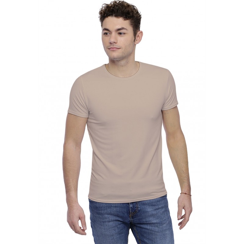 T-shirt col rond finition colletage manches courtes en modal THOMAS T-shirt col rond finition colletage manches courtes en modal THOMAS