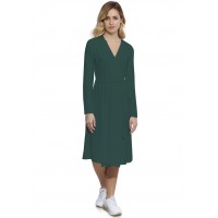 Robe cache-coeur manches longues en modal PEPITA