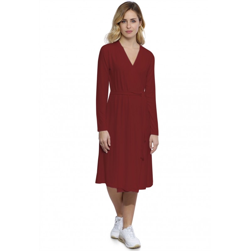 Robe cache-coeur manches longues en modal PEPITA Robe cache-coeur manches longues en modal PEPITA
