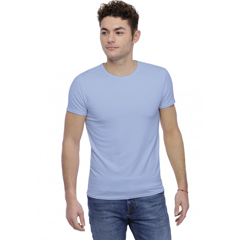T-shirt col rond finition colletage manches courtes en modal THOMAS T-shirt col rond finition colletage manches courtes en modal THOMAS