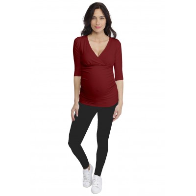 T-shirt cache-coeur de grossesse en modal LYS