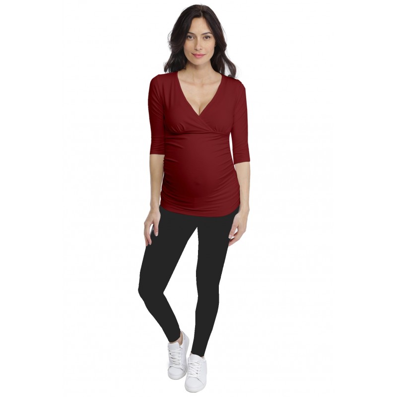 T-shirt cache-coeur de grossesse en modal LYS T-shirt cache-coeur de grossesse en modal LYS