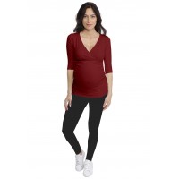 T-shirt cache-coeur de grossesse en modal LYS